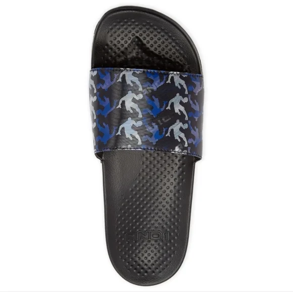 #286 New AND1 Mens 12 Crossover Lenticular Sport Slides Sandal Blue Purple Black - Picture 6 of 8